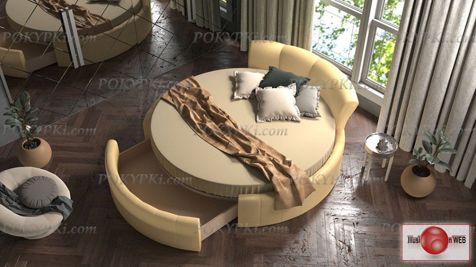 «Жемчужина» - круглая кровать